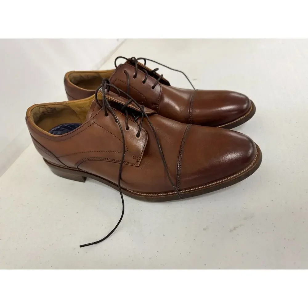 Florsheim Rucci Cap Toe Brown Leather Oxford Dress Shoe 13384NR-221 Men's Sz 10M